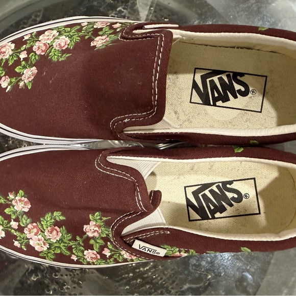 Vans Women's Brown Floral Slip-On Sneakers - Picture 2 of 5